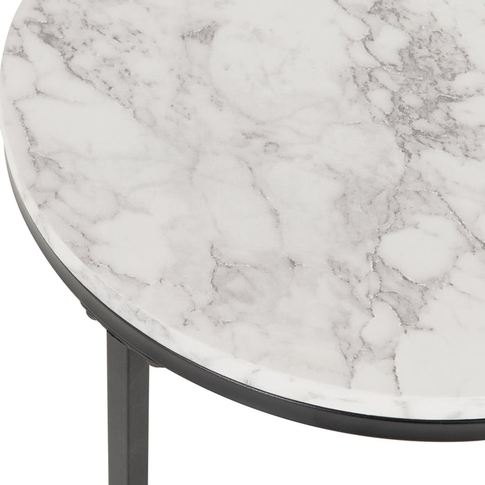 Dallas Side Table Marble/Black