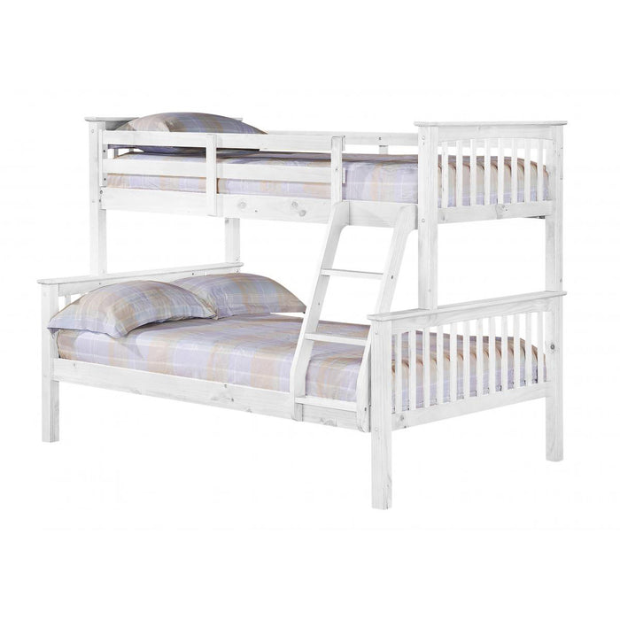 Porto Triple Bunk Bed White with 4Foot Base